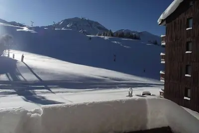 Image de La Plagne Villages  Les Hameaux 1 \nTour de France 2025 au pied de l'arrivée