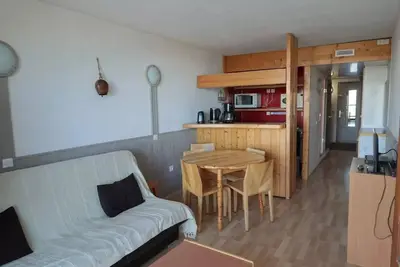 Image de Studio pour 4 personnes à Arc 2000 avec vue sur la montagne et la station