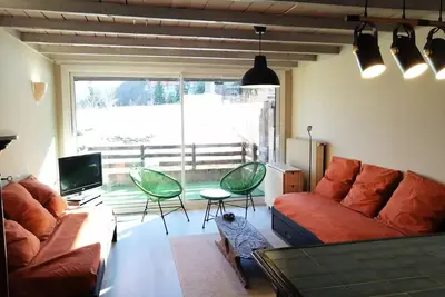 Image de Spacieux studio pour 4\/5 personnes, grand balcon exposé Sud, centre station Pra Loup
