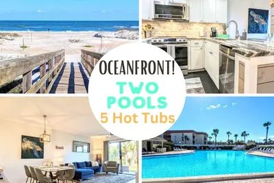 Image de \"Cool Waves Oceanfront Retreat\" St Augustine Beach 2 Pools 5 Hot Tubs! On the Beach