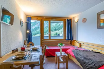 Image de Studio sud au pied des pistes, balcon et animaux acceptés
