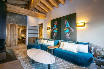 Image de Appart luxueux avec cheminée, proche des pistes, WiFi, 10 pers