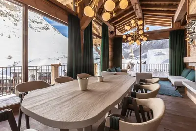 Image de Duplex 5 pièces luxe aux pieds des pistes avec hammam et cheminée