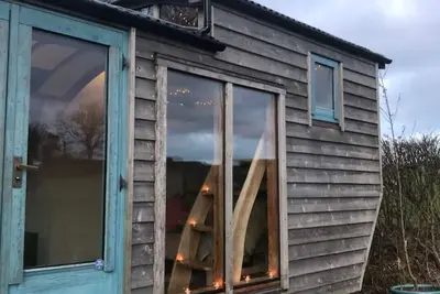 Secluded Shepherds Hut, with a view and hot tub