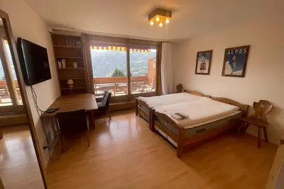 Studio in Verbier with view and terrasse