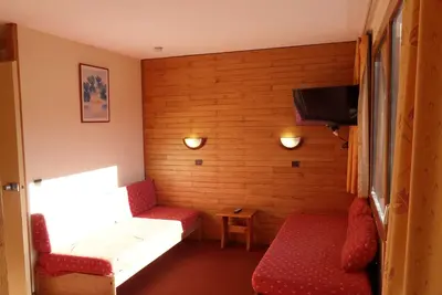 Image de Studio divisible 4 pers, centre station, balcon sud, proche pistes, animaux admis