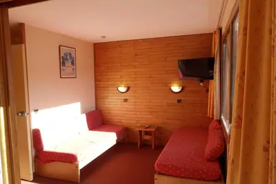 Image de 100m du centre station, 5ème étage, balcon, télévision, 28m², La Plagne