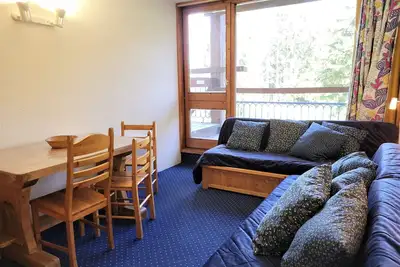 Image de Studio ski aux pieds avec balcon et Wi-Fi