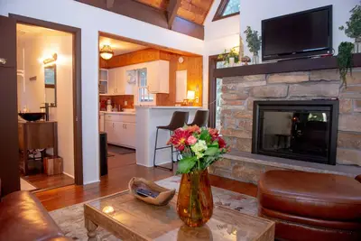 Image de Forest A-frame with fireplace
