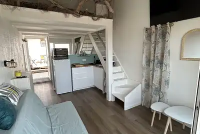 Image de App Duplex avec vue mer et piscine, à 5 minutes à pied de la plage