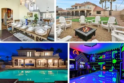 Image de 5bdrm Lux Estate- Heated Pool and Neon Arcade Room