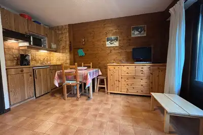 Image de Studio au pied des pistes avec balcon exposé Sud et parking – Animaux admis