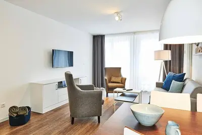 Image de Nordsee-apartment in Strandnähe mit Balkon und Inkl. Schwimmbad- & Saunanutzung