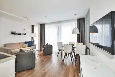 Image de Apartment Nahe der Nordsee mit GroĂźem Balkon Inkl. Schwimmbad- & Saunanutzung