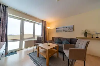 Image de HĂĽbsches Maisonette-ferienapartment mit Balkon und Tollem Blick zur Nordsee