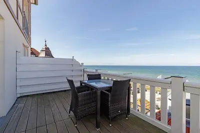 Image de Ferienwohnung in Erster Reihe am Strand mit Balkon und Großartigem Meerblick!