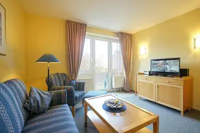 Image de Hübsche Maisonettewohnung an der Nordsee mit Balkon und Blick zum Grünen Deich