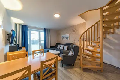 Image de Familienfreundliche Maisonettewohnung an der Nordsee mit Balkon und Strandzugang