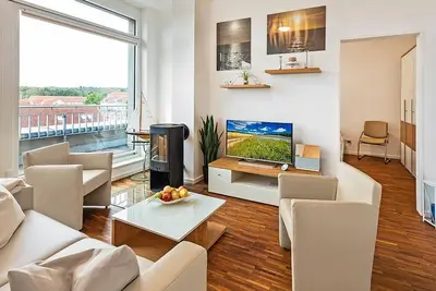 Image de Tolles Penthaus-apartment mit Dachterrasse und Kaminofen - nur 150 m zum Strand!