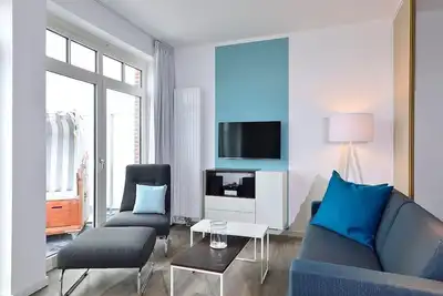 Image de Modernes Familienapartment am Inselstrand mit Meerblick, Balkon und Strandkorb!