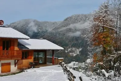 Image de Chalet Le Cochon Noir independant chalet 3km de Morillon telecabine, belle vue