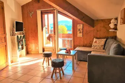 Image de 2 pièces+cabine 6 personnes -200m Pistes Praz Sur Arly