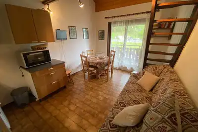 Image de Studio avec mezzanine, balcon et parking à Châtel, proche des remontées mécaniques