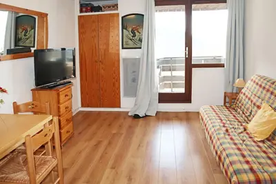 Image de Studio 4 personnes au cœur des Orres, accès ski, balcon