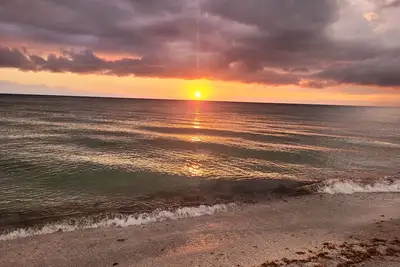 Modern Beach house with a great view, totally updated, private beach.