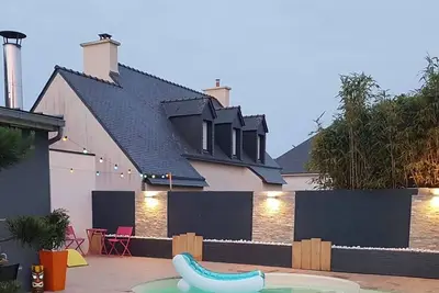 Image de Proche plages, Villa Smile avec piscine chauffée. 8 personnes