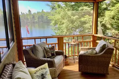 Image de Winter Wonderland Lake Kasoag! Close to Snowmobiling, Ice Fishing, & Much More!