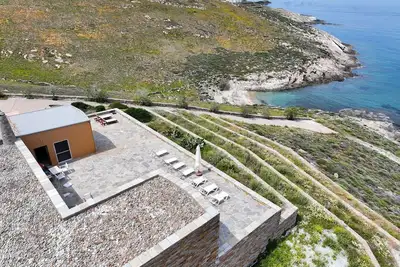 Image de Villa Clio:Beachfront Villa 70 m to sandy isolated Beaches & Spa outdoor jacuzzi