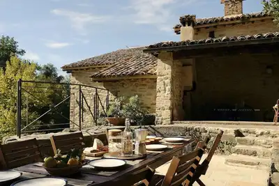Restored Watermill with Rock Pool and Waterfall