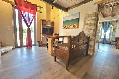 \"Galerie Apartment Matala\" in Pitsidia, fantastic sleeping gallery and 2. bedroom