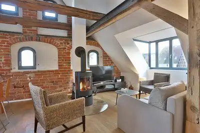 Image de Stylish, bright, spacious apartment in the heart of the old town - loggia, fireplace