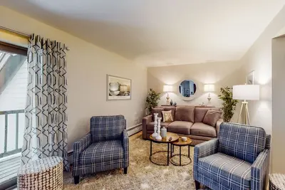 Dog-friendly, 2-story condo at the base of Ascutney with fireplace & balcony