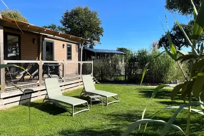 Image de Mobil-home Horizon Premium 33m² 3 chambres \/ terrasse couverte + Tv + Lv + Draps \/ quartier piéton 6 personnes