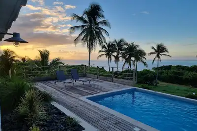 Image de Villa Créole à Saint-Anne avec vue panoramique sur la Mer