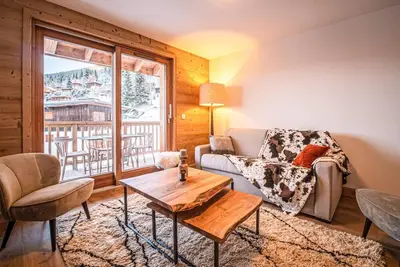 Image de 4ème étage, vue montagne, balcon, télévision, 54m², Valmorel