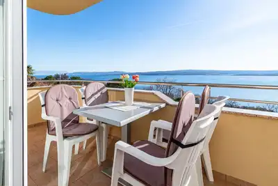 Image de Appartement d'une chambre avec le balcon et la vue sur le mer Dramalj, Crikvenica (A-19997-b)