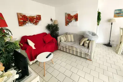 Image de Charmant T3 Mezzanine 6 pers, Piscine, Parking, Jardin Calme, Proche Plage et Commerces