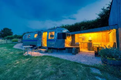 Airstream, Devon Hideaways -  a shepherds hut that sleeps 2 guests  in 1 bedroom