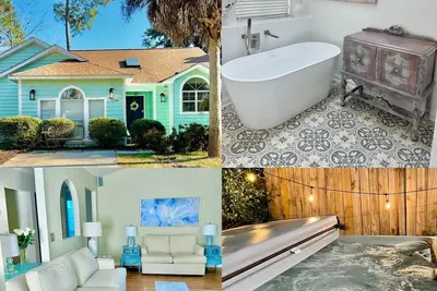 Image de Private Hot Tub, Parking & Garden ☀️ 5 mi to Dt Chas ☀️ No Stairs! ☀️ 2 mi to Beach