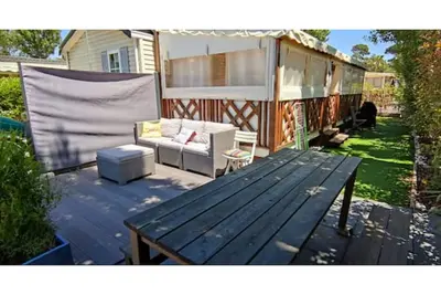Image de 8 couchages, camping 4*, clim, plage à 200m, parking