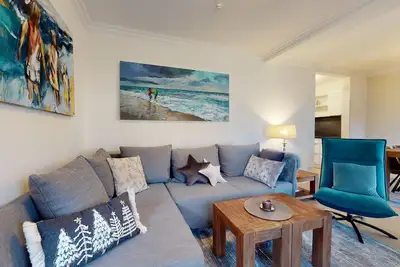 Image de Moderne Ferienwohnung mit Garten und Sauna in Absolut Strandnaher Lage