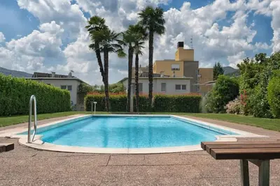 2-room apartment, heated pool, large, sunny balcony
