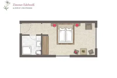 Image de Triple room \"Edelweiss\" | 3-5 nights summer - Hotel Almrösl