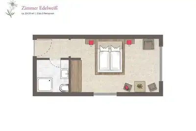 Image de Dreibettzimmer \"edelweiss\" 1-2 ÜN Sommer - Hotel Almrösl