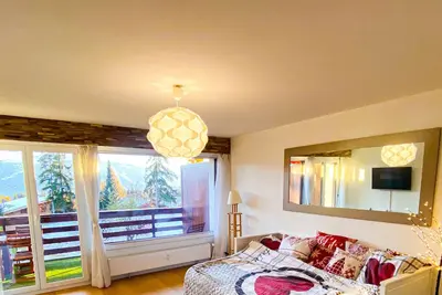 Image de Studio cosy au calme avec terrasse vue sur Alpes