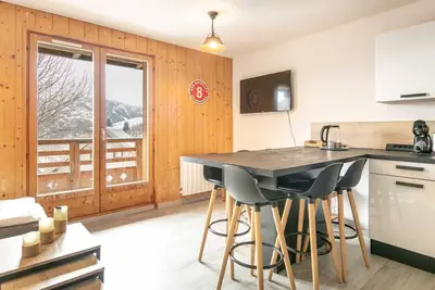 Image de Appt moderne 4 pers avec balcon, près des pistes